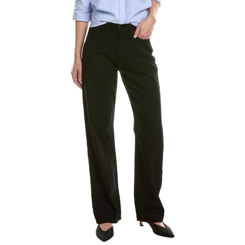 Dl1961 Womens  Karmine Black Refined Wide Leg Jean, Black